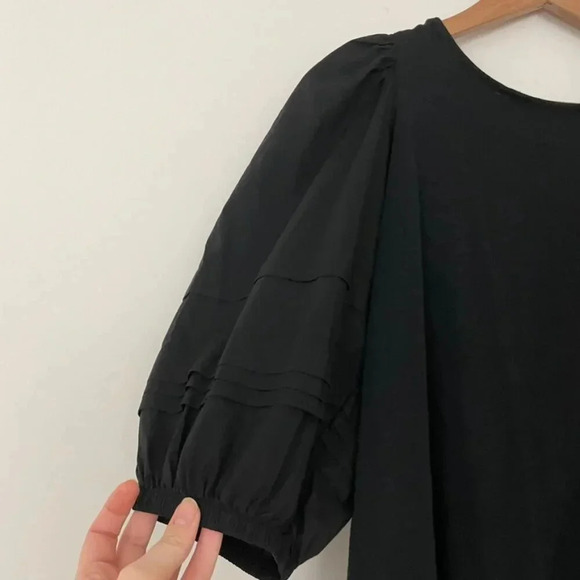 Nation LTD Gracie Pintuck Combo Top in Jet Black Size Small - Picture 6 of 6